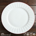 Ensemble de dîner en porcelaine blanc en relief 16PCS chaud